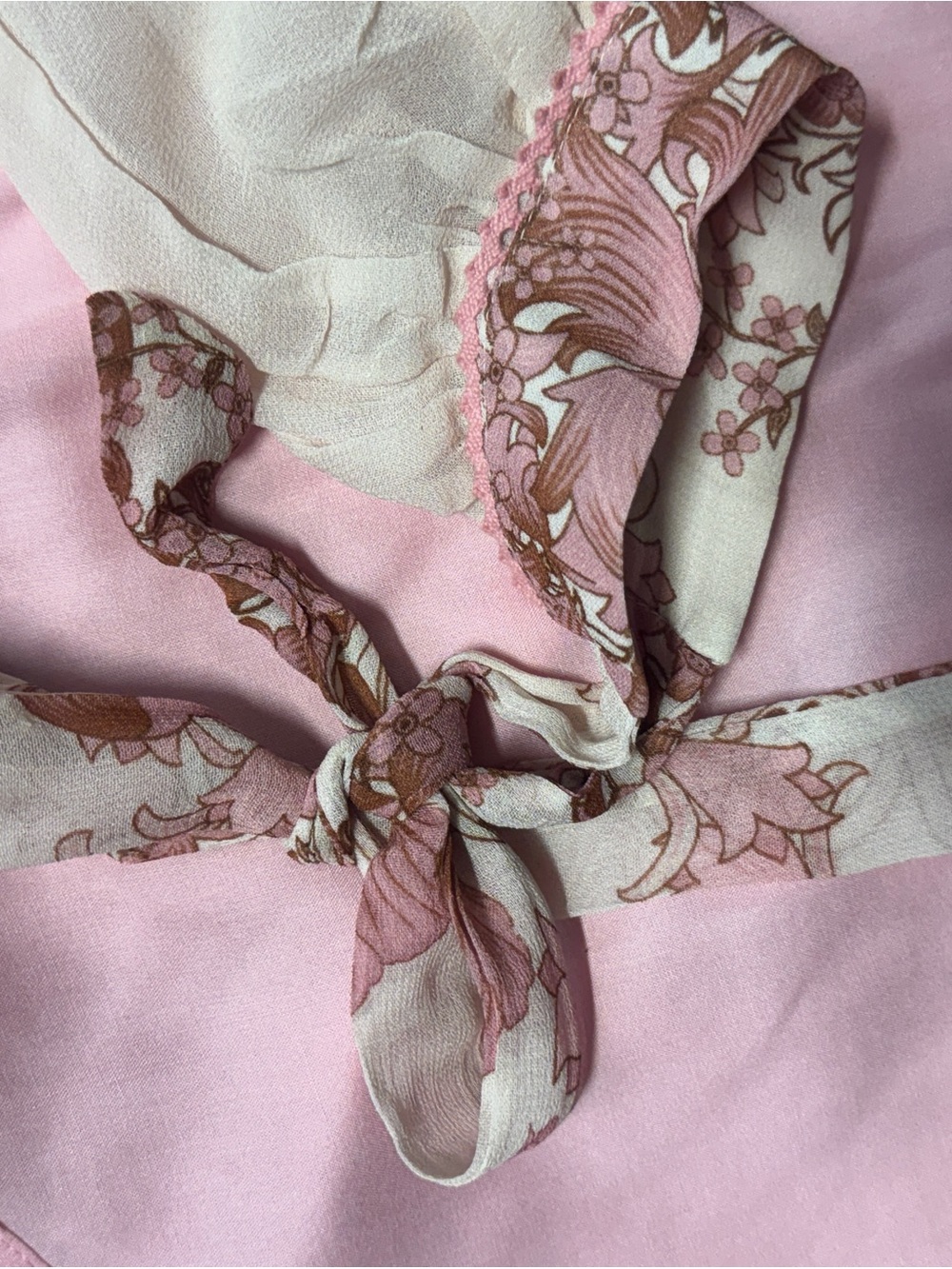 Anthropologie Forever That Girl Silk floral blouse with bow sleeves and camisole - Picture 13 of 13